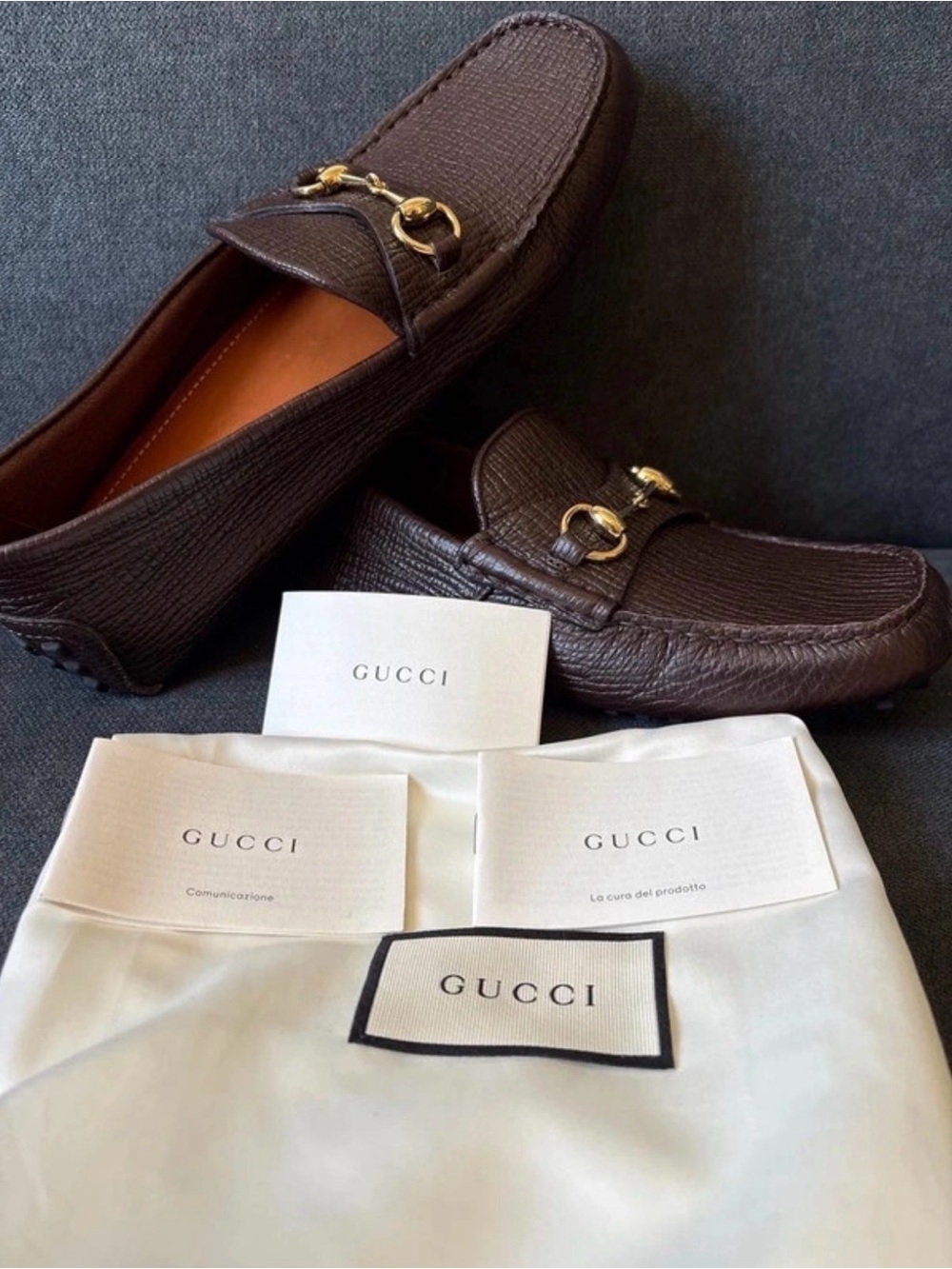 Gucci Men’s Dark Brown Leather Horsebit Drivers